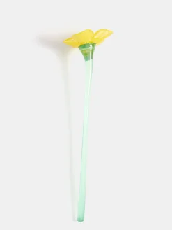 HOFF Decoración|Decoración^MOUTHBLOWN CRYSTAL FLOWER YELLOW