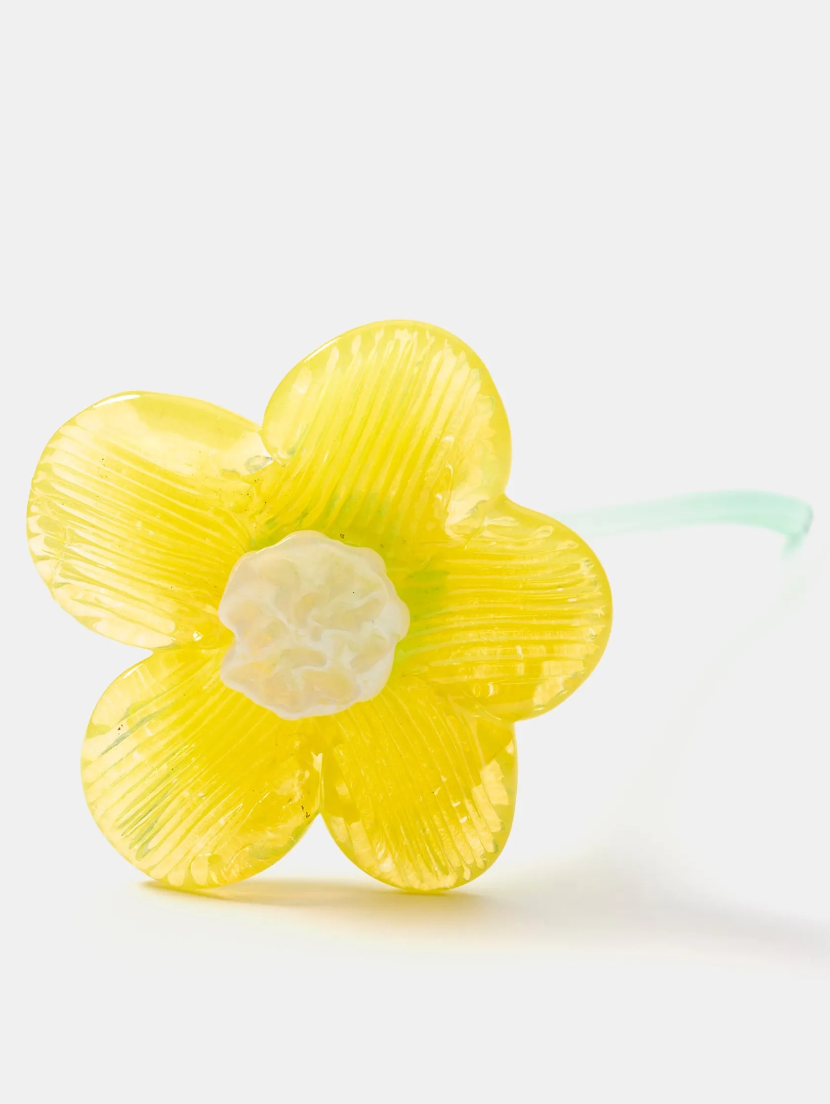 HOFF Decoración|Decoración^MOUTHBLOWN CRYSTAL FLOWER YELLOW