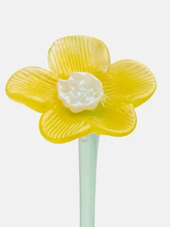 HOFF Decoración|Decoración^MOUTHBLOWN CRYSTAL FLOWER YELLOW