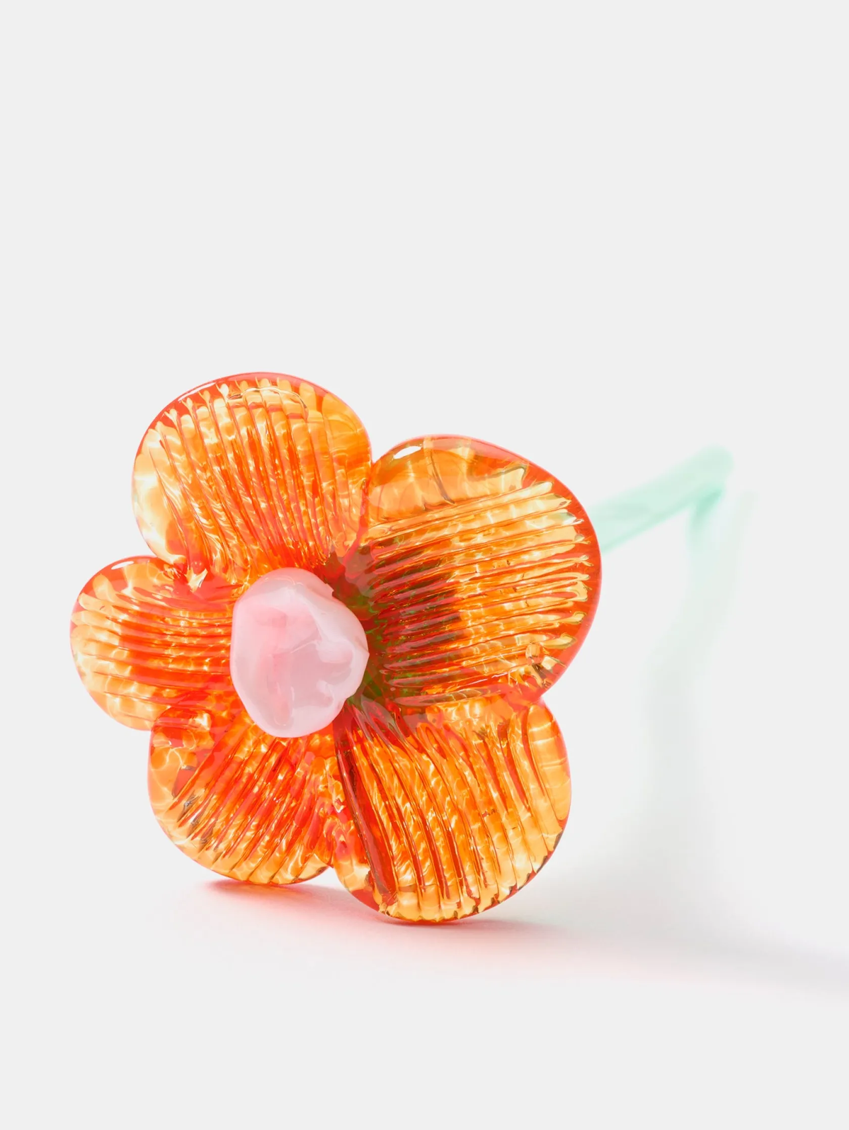 HOFF Decoración|Decoración^MOUTHBLOWN CRYSTAL FLOWER ORANGE