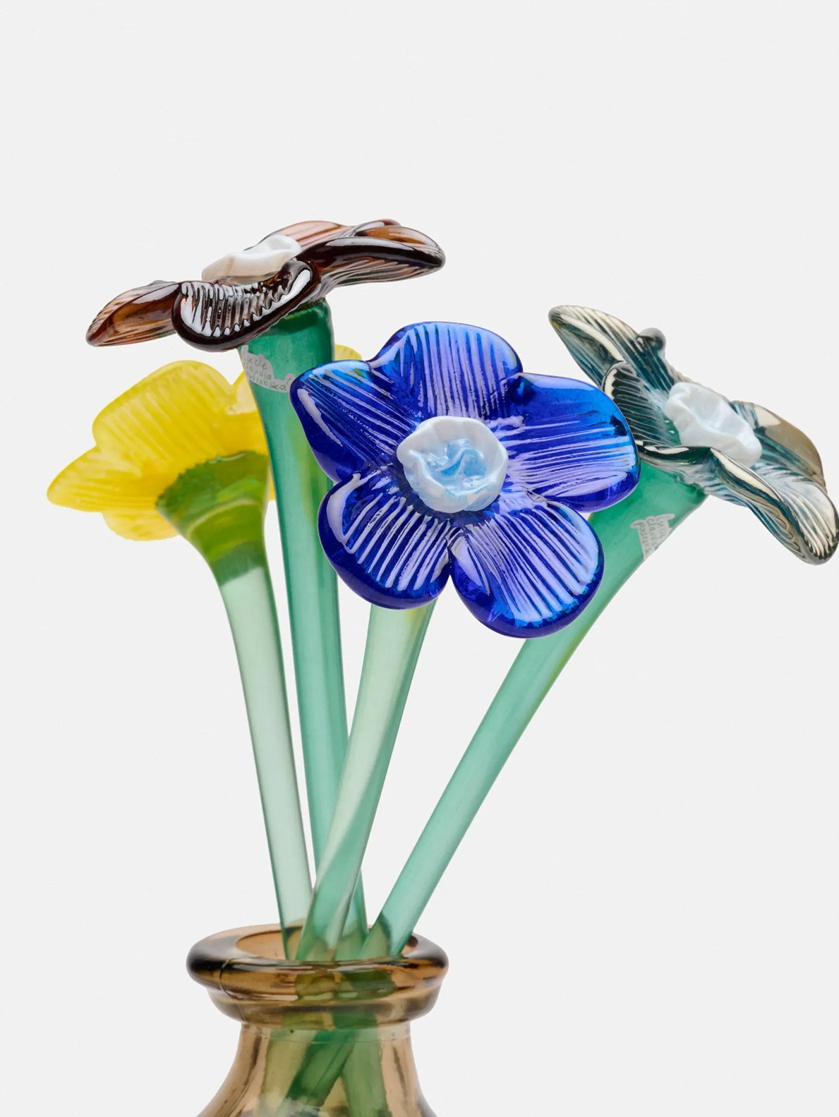 HOFF Decoración|Decoración^MOUTHBLOWN CRYSTAL FLOWER BLUE